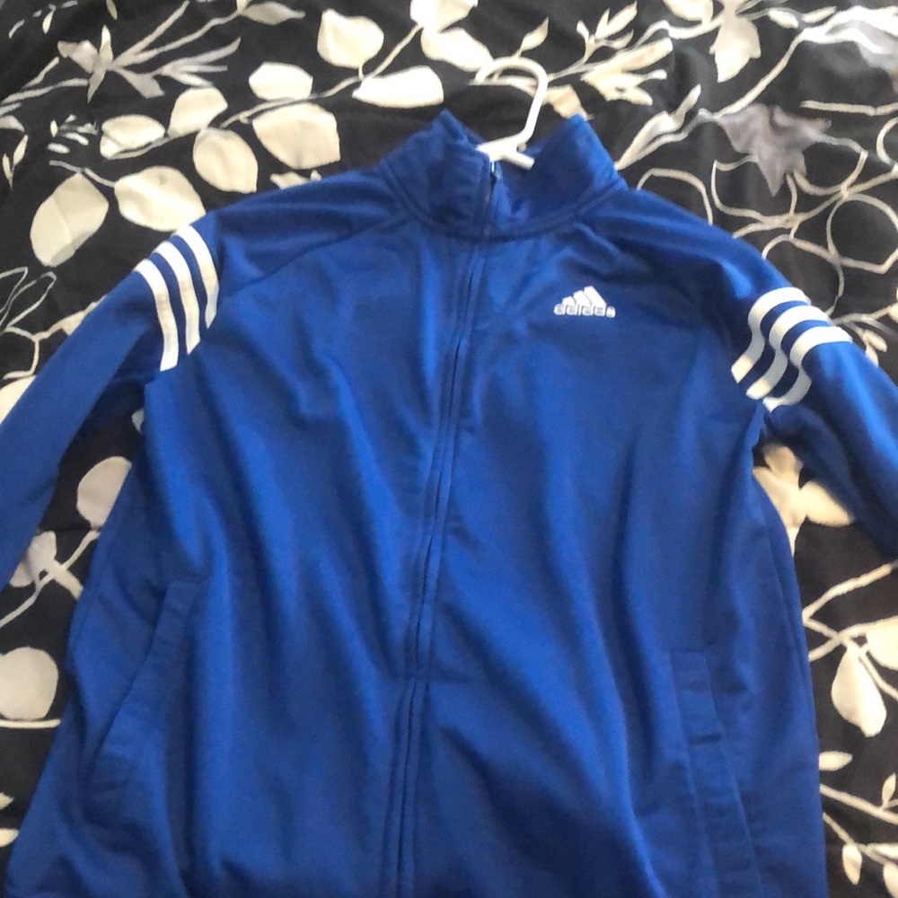 Blue adidas track jacket